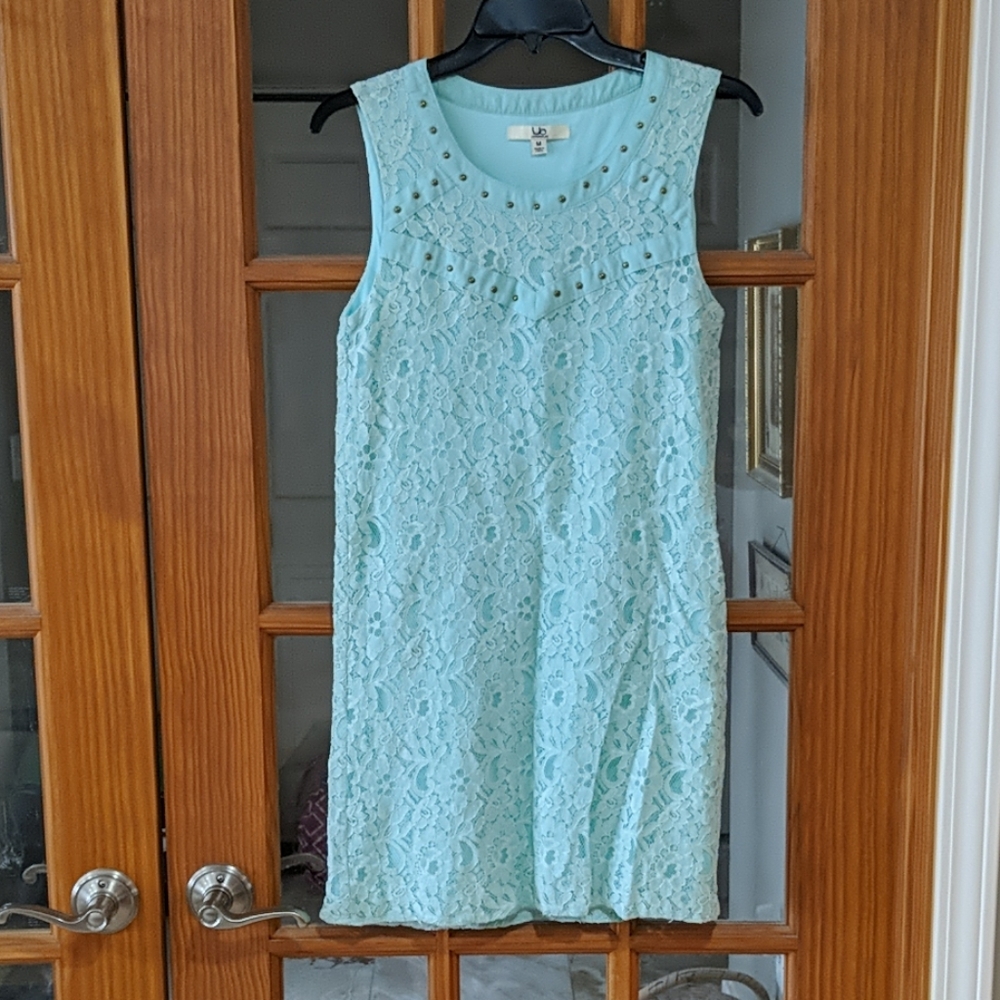 Teal lace dress